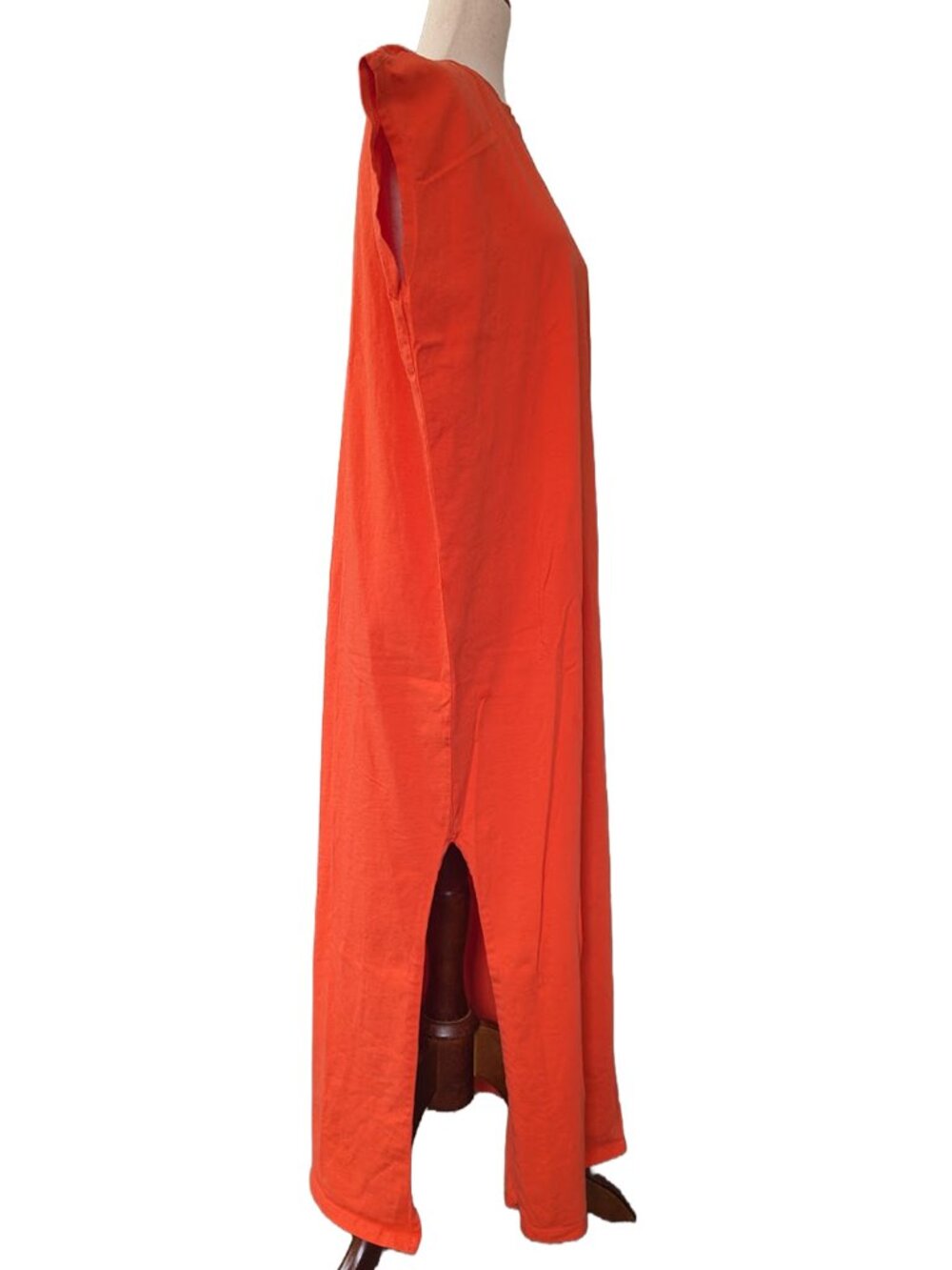 Melrose and Market Sleeveless Red Orange Maxi Shift Dress